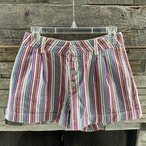 BDG Urban Outfitter Denim High-Rise Striped Shorts